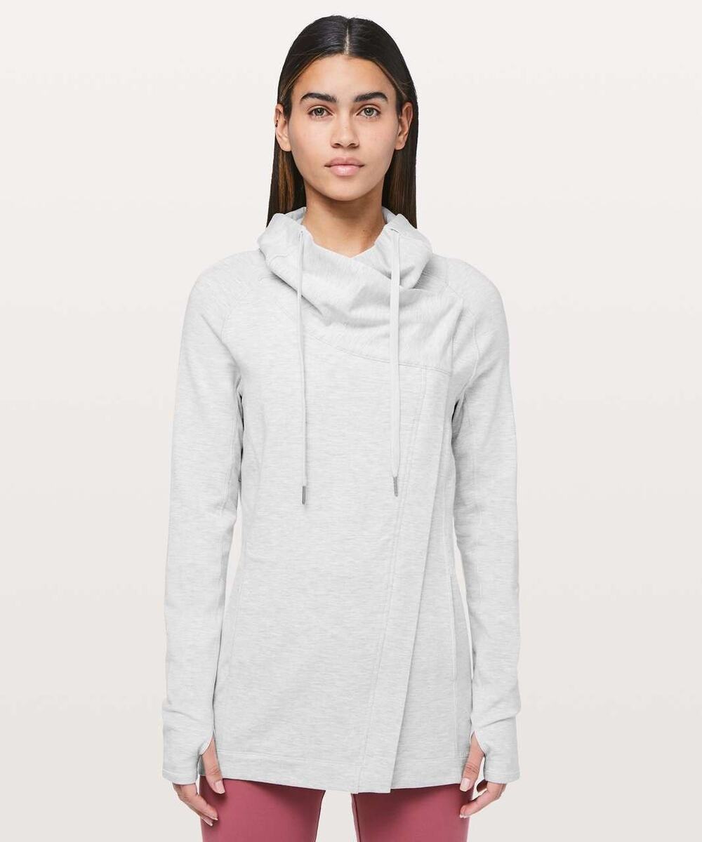 Lululemon Coast Easy Wrap Heathered Core Ultra Light Grey, Size XL